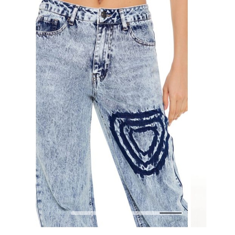 Forever 21 Denim Pants/90s F Heart Mineral Wash Jeans Size 27